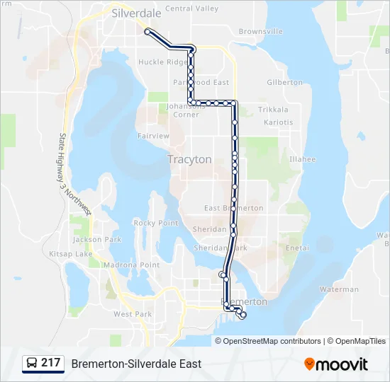 217 Bus Line Map