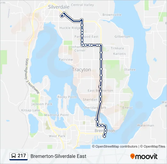 217 Bus Line Map