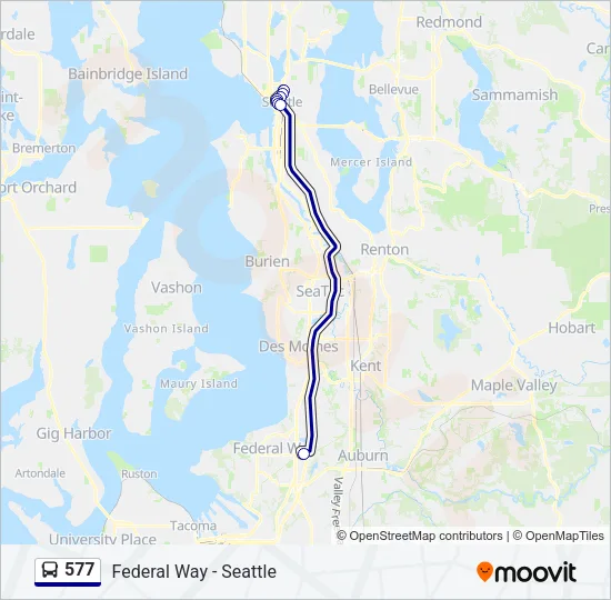 577 Bus Line Map
