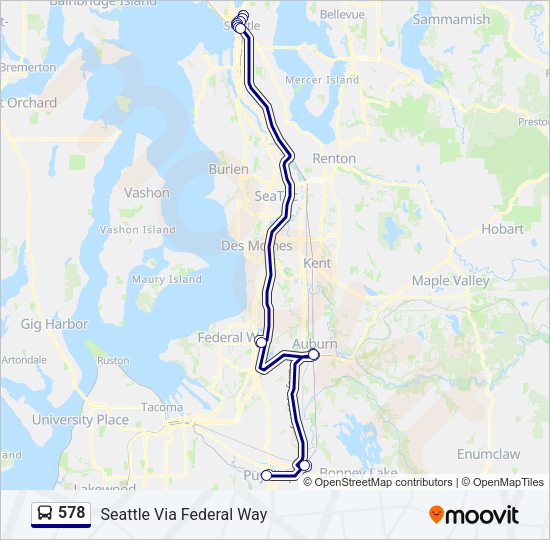 578 Bus Line Map
