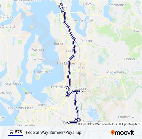 578 bus Line Map