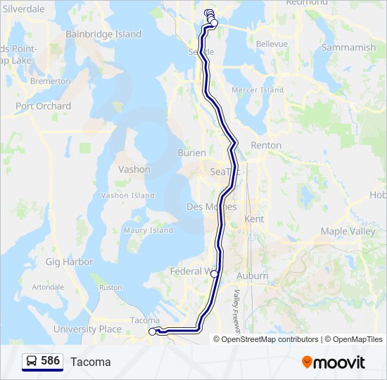 586 bus Line Map