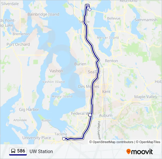 586 Bus Line Map