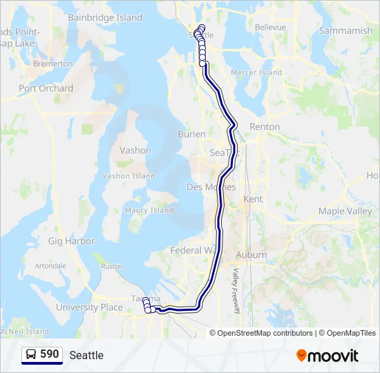 590 Bus Line Map