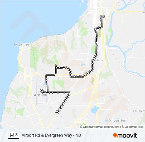 Mapa de 8 de autobús