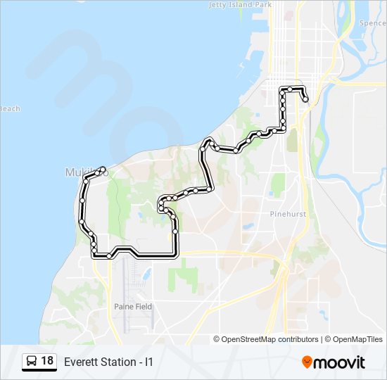 Mapa de 18 de autobús