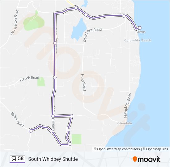58 Bus Line Map