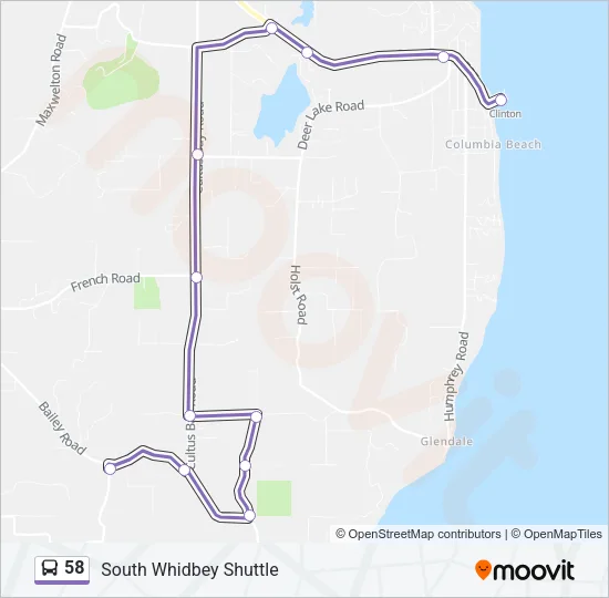58 Bus Line Map