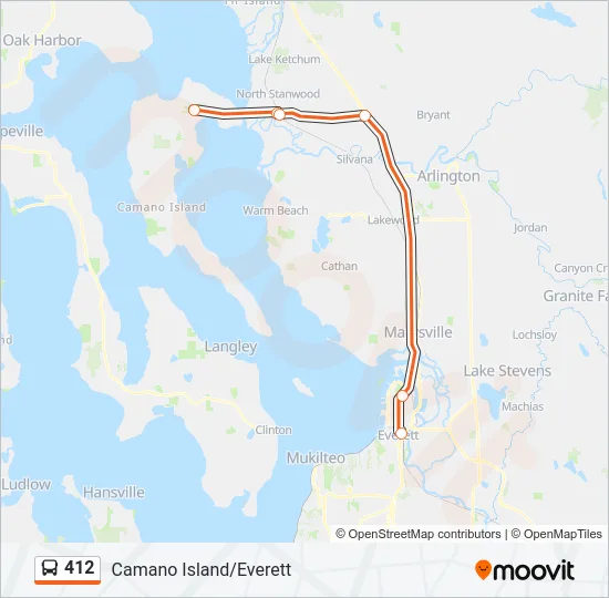 412 Bus Line Map
