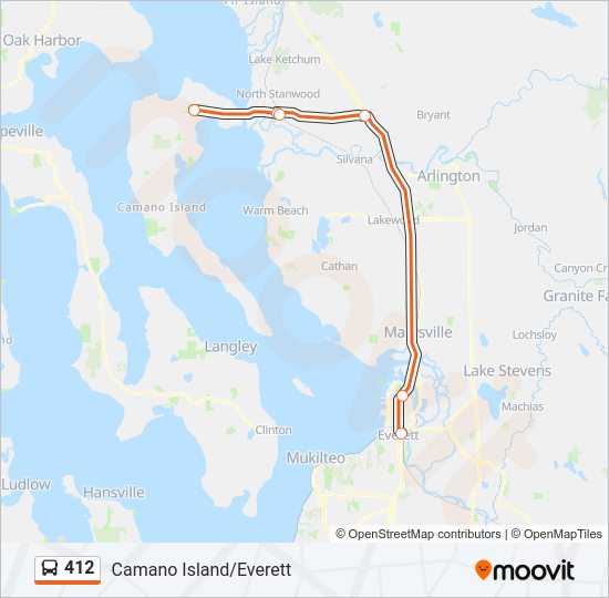 412 Bus Line Map