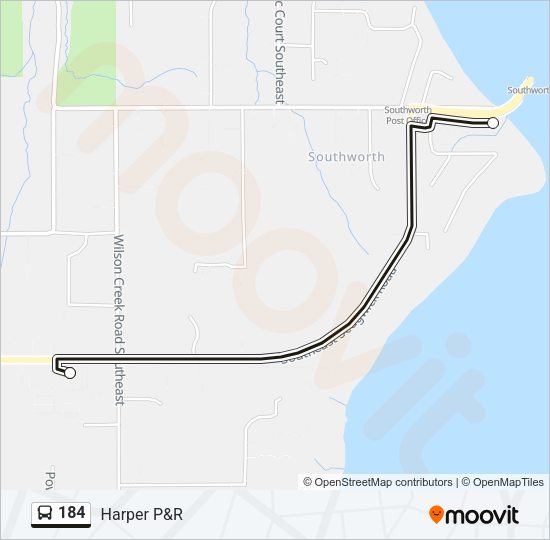 184 Bus Line Map