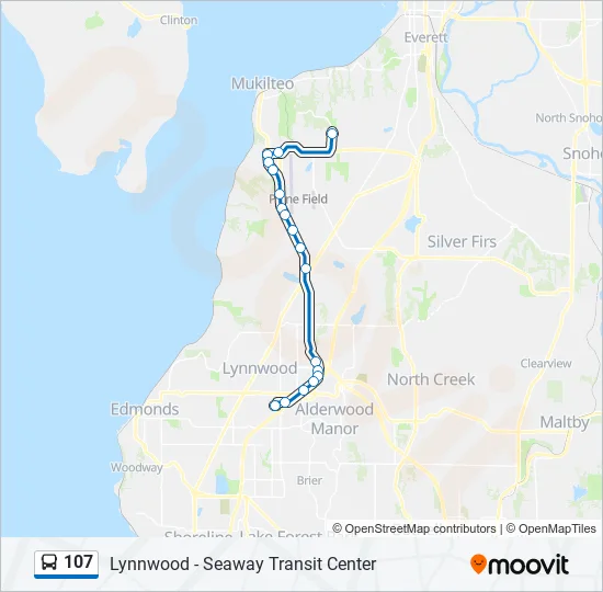 107 Bus Line Map