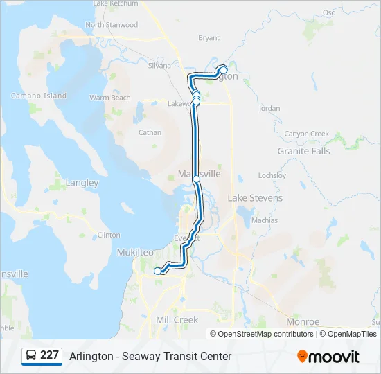 227 Bus Line Map
