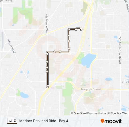 2 Bus Line Map