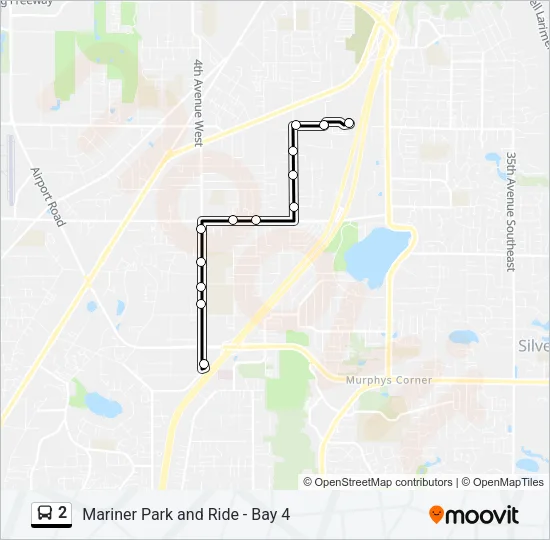 2 Bus Line Map