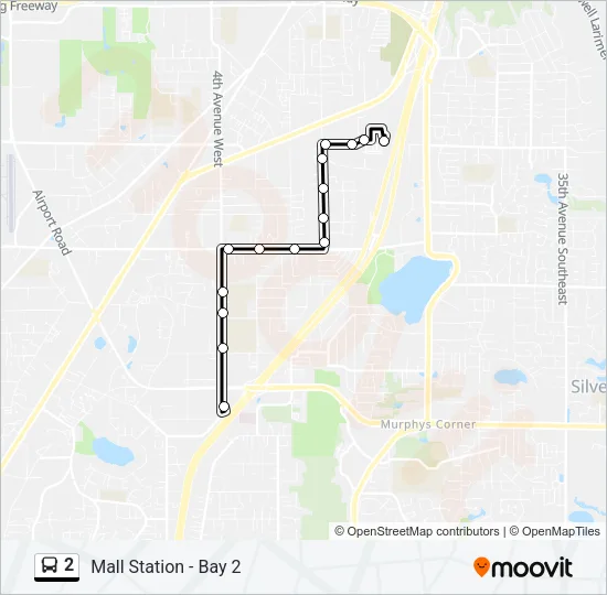 2 Bus Line Map