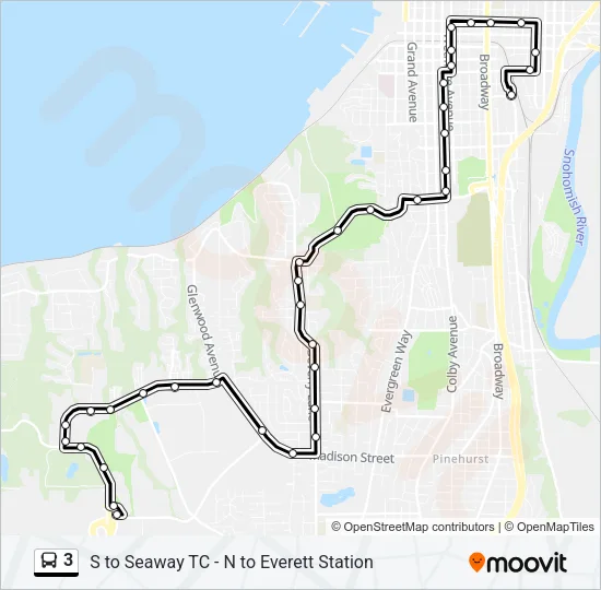3 Bus Line Map