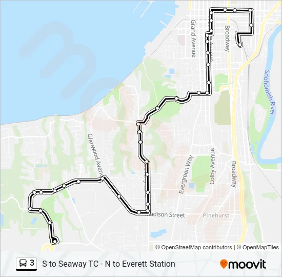 3 Bus Line Map