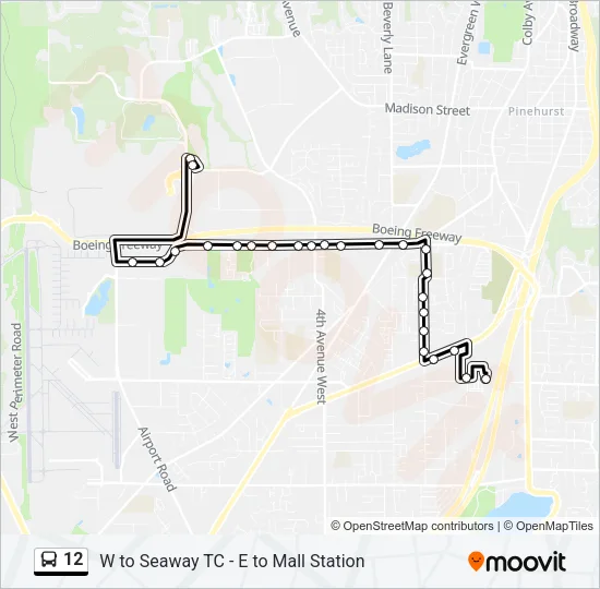 12 Bus Line Map