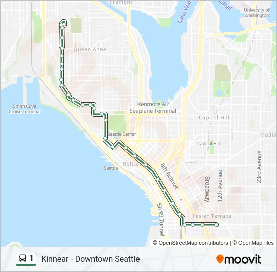 1 Bus Line Map