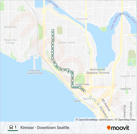 1 Bus Line Map
