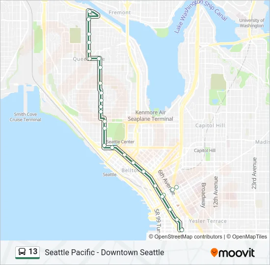 13 Bus Line Map