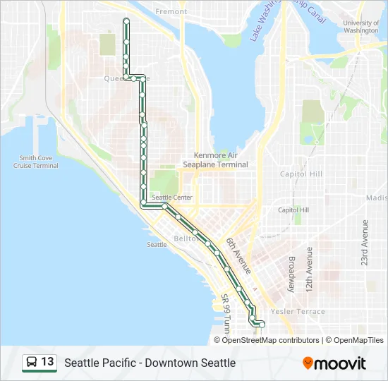 13 Bus Line Map