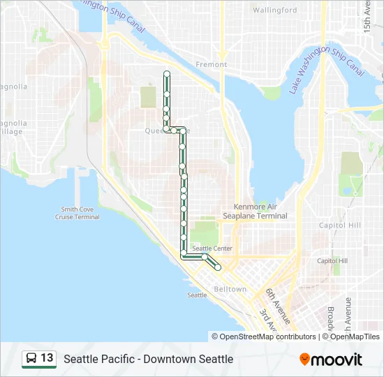 13 Bus Line Map