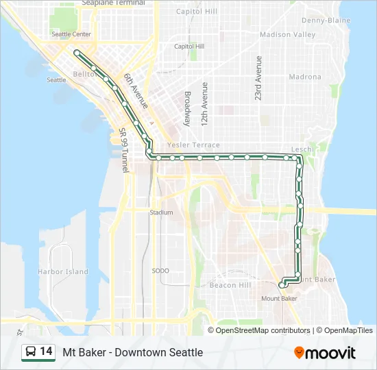 14 Bus Line Map