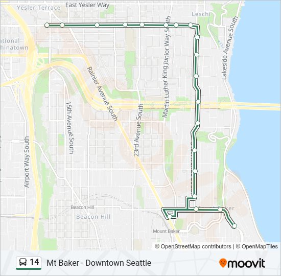 14 bus Line Map