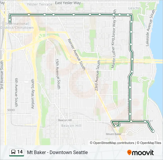 14 Bus Line Map