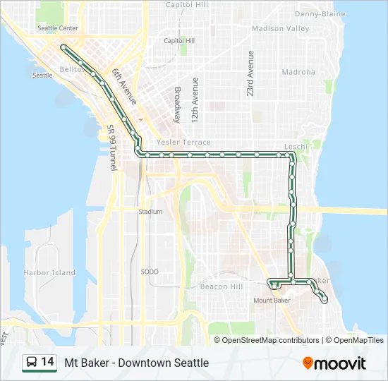 14 Bus Line Map