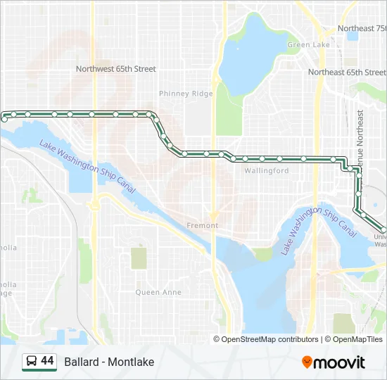 44 Bus Line Map