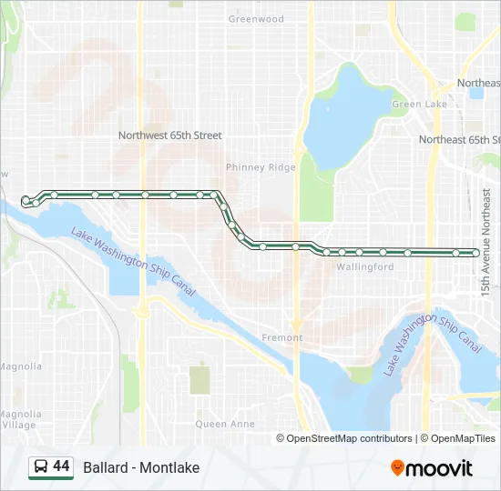 44 Bus Line Map