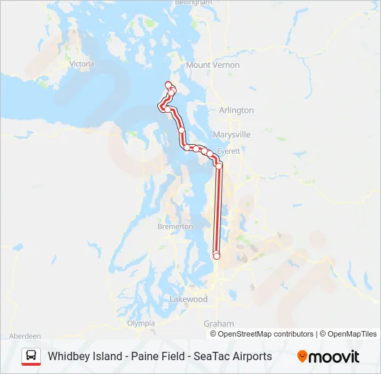 SEATAC SHUTTLE Bus Line Map