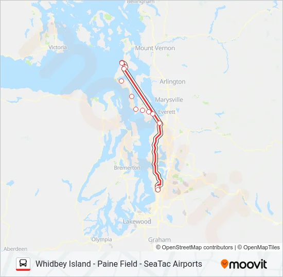 SEATAC SHUTTLE Bus Line Map