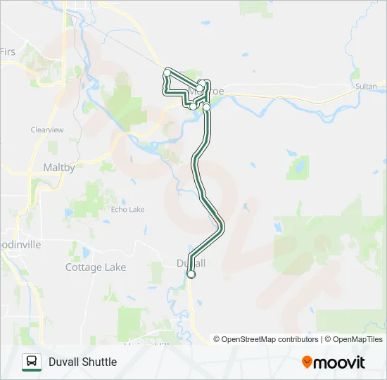 DUVALL-MONROE SHUTTLE Bus Line Map
