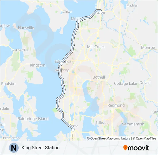N LINE Train Line Map