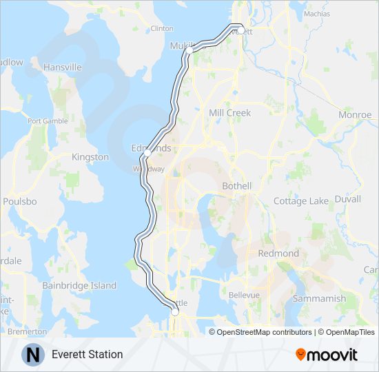 N LINE Train Line Map