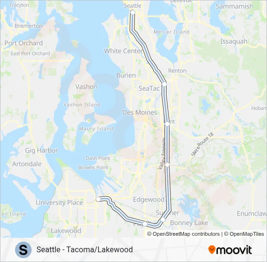 S LINE Route: Schedules, Stops & Maps - Tacoma Dome (Updated)
