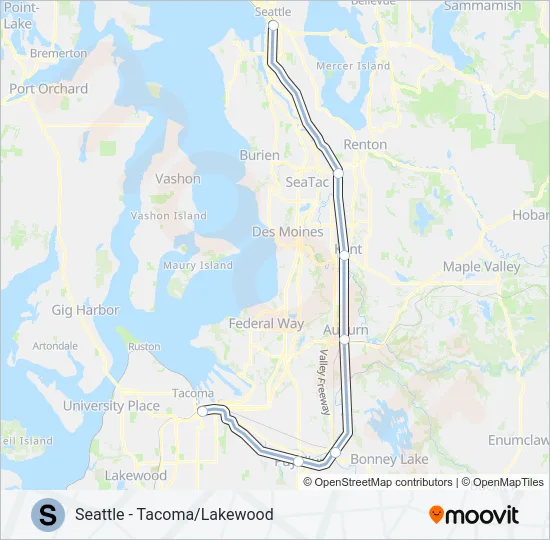 S LINE Train Line Map