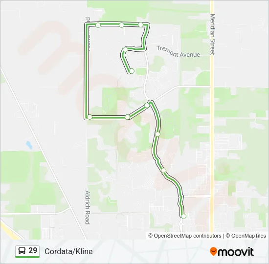 29 Bus Line Map