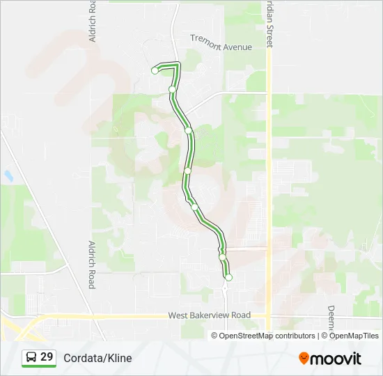 29 Bus Line Map