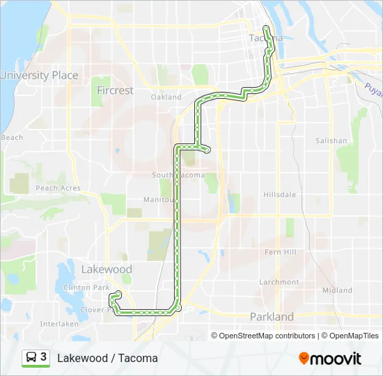 3 Bus Line Map