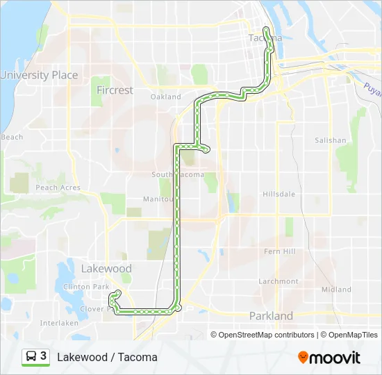 3 Bus Line Map