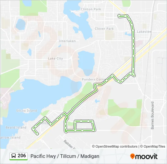 206 Bus Line Map