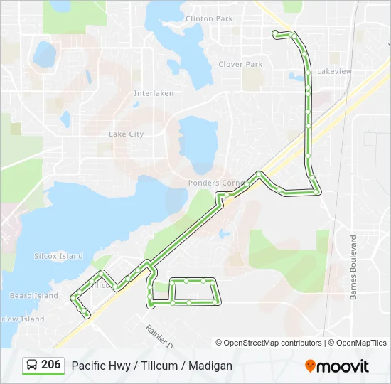 206 Bus Line Map