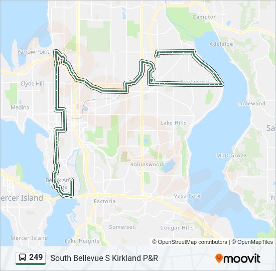 249 Bus Line Map