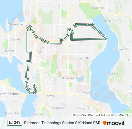 249 Bus Line Map