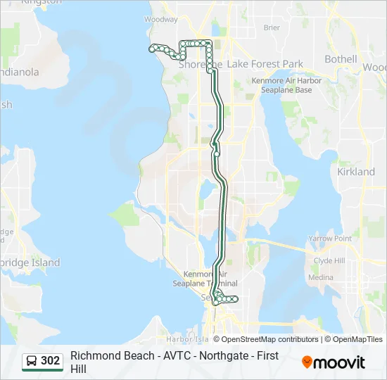 302 Bus Line Map